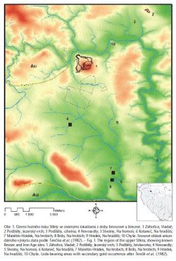 Území horního toku Střely se známými lokalitami doby bronzové a železné