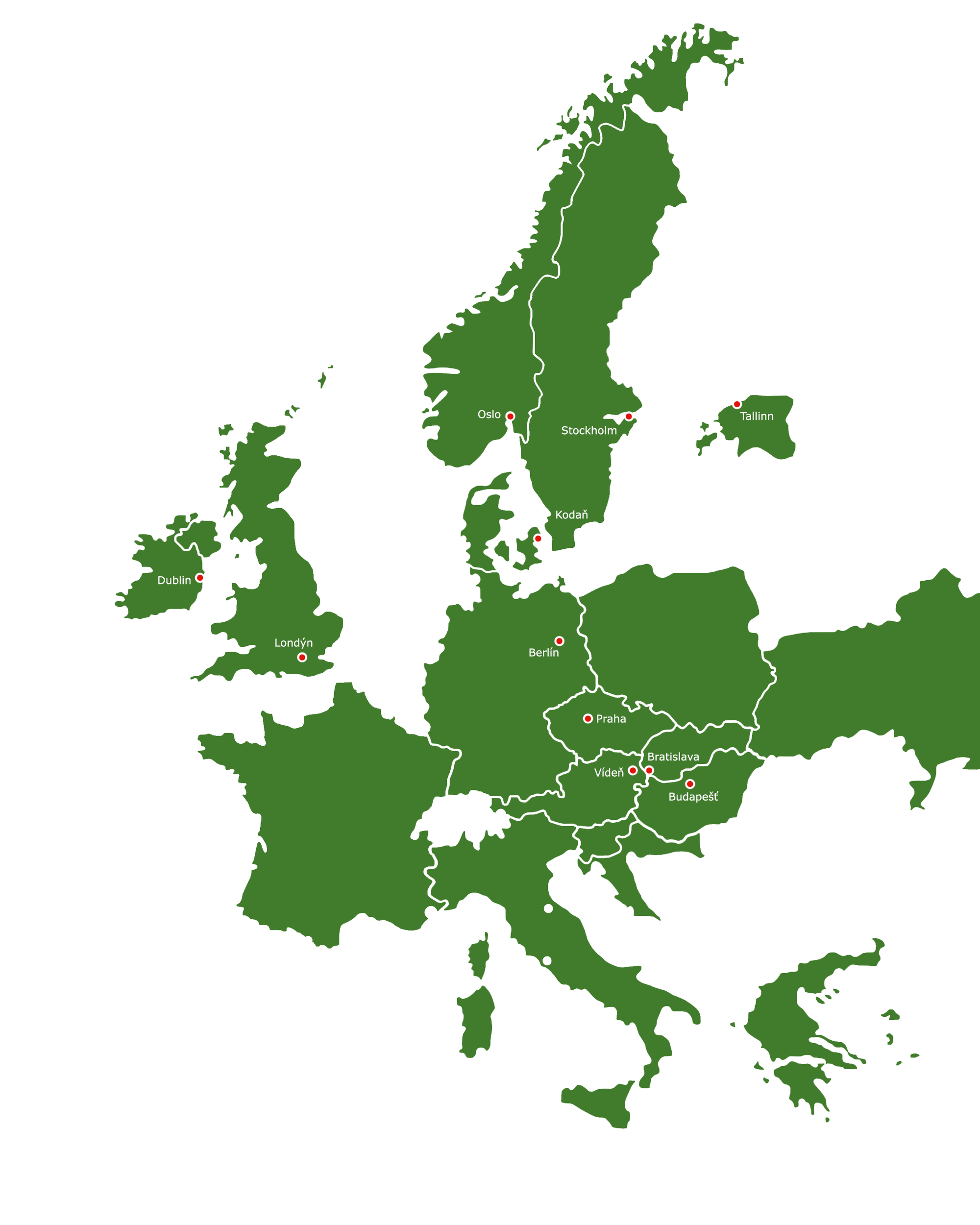 Navštívené státy Evropy