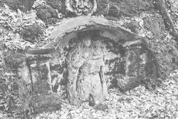 Skalní reliéf Panny Marie
